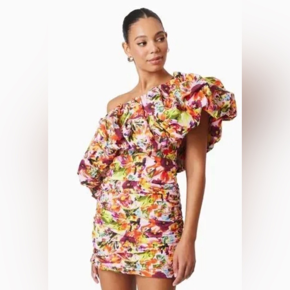 ELLIATT Elira Small Printed Mini Dress Florals Wedding NWT$395
